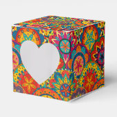 Funky Retro Colorful Mandala Pattern Bedankdoosjes (Voorkant Zijde)