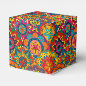 Funky Retro Colorful Mandala Pattern Bedankdoosjes (Achterkant)