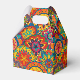 Funky Retro Colorful Mandala Pattern Bedankdoosjes