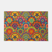 Funky Retro Colorful Mandala Pattern Deurmat (Voorkant)