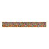 Funky Retro Colorful Mandala Pattern Grosgrain Lint (Voorkant)