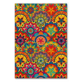 Funky Retro Colorful Mandala Pattern Kaart