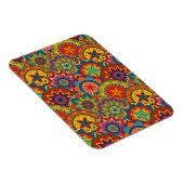 Funky Retro Colorful Mandala Pattern Magneet (Rechterzijde)