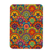 Funky Retro Colorful Mandala Pattern Magneet (Verticaal)