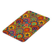 Funky Retro Colorful Mandala Pattern Magneet (Linkerzijde)