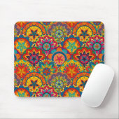 Funky Retro Colorful Mandala Pattern Muismat (Met muis)