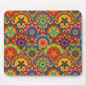 Funky Retro Colorful Mandala Pattern Muismat (Voorkant)