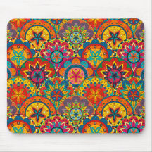 Funky Retro Colorful Mandala Pattern