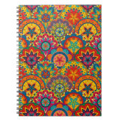 Funky Retro Colorful Mandala Pattern Notitieboek (Voorkant)