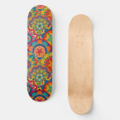 Funky Retro Colorful Mandala Pattern Persoonlijk Skateboard (Voorkant)