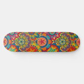 Funky Retro Colorful Mandala Pattern Persoonlijk Skateboard (Horizontaal)