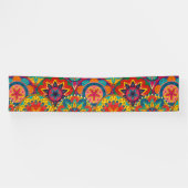 Funky Retro Colorful Mandala Pattern Spandoek (Horizontaal)