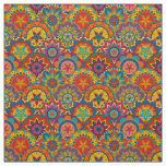 Funky Retro Colorful Mandala Pattern Stof