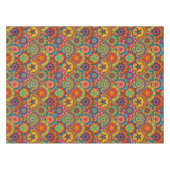 Funky Retro Colorful Mandala Pattern Tafelkleed (Voorkant (Horizontaal))