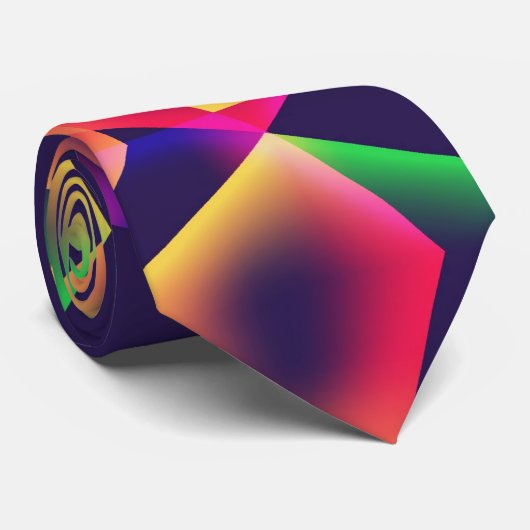 Funky Retro Colors Party Stropdas (Opgerold)