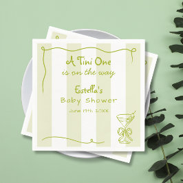 Funky Retro Doodle Dirty Martini Baby shower Servet
