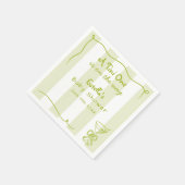 Funky Retro Doodle Dirty Martini Baby shower Servet (Hoek)