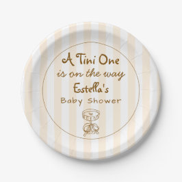 Funky Retro Doodle Espresso Martini Baby shower Papieren Bordje