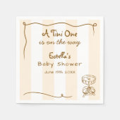 Funky Retro Doodle Espresso Martini Baby shower Servet (Voorkant)