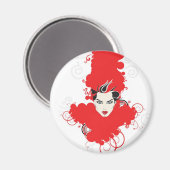 Funky Retro Fridge Magnet (Voorkant / Achterkant)