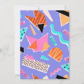 Funky Retro Geometric Vrijgezellenfeest uit de jar Kaart (Achterkant)