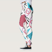 Funky Retro geometrische vormen Leggings (Links)