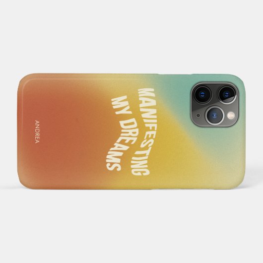 Funky Retro Grainy Gradient Texture Manifest Case-Mate iPhone Case (Achterkant (horizontaal))