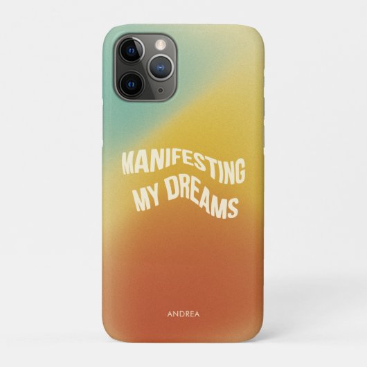 Funky Retro Grainy Gradient Texture Manifest Case-Mate iPhone Case (Achterkant)