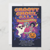 Funky Retro Groovy Ghoul Gala Disco Halloween Kaart (Voorkant)