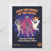 Funky Retro Groovy Ghoul Gala Disco Halloween Kaart (Achterkant)