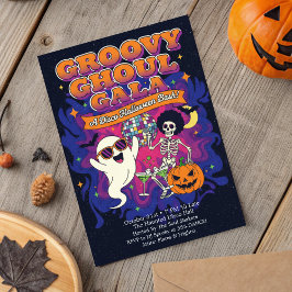 Funky Retro Groovy Ghoul Gala Disco Halloween Kaart