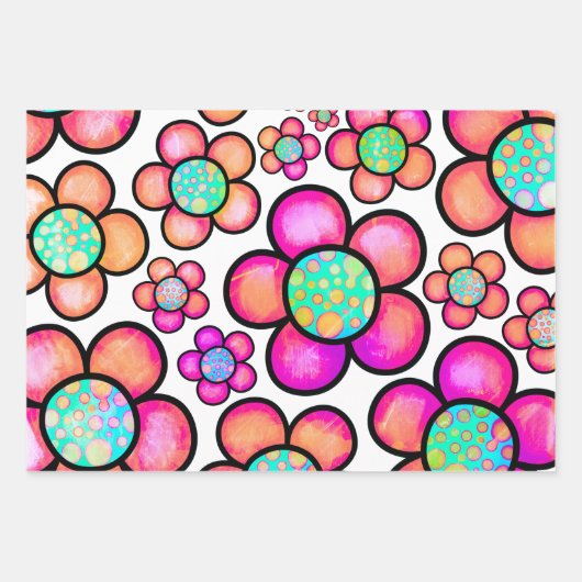 Funky retro inpakpapier vel (Voorkant 3)