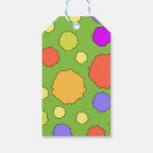 Funky retro jaren 60/70 thema cirkels cadeaulabel (Achterkant)