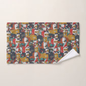 Funky Retro-kerstdieren Bad Handdoek (Handdoek)