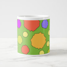 Funky retro kleurencirkels koffie mok