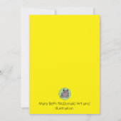 Funky retro kleurrijke cirkels kaart (Achterkant)