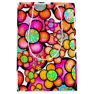 Funky retro medium cadeauzakje