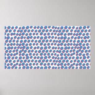  funky retro naadloos patroon. Naadloze vin Poster