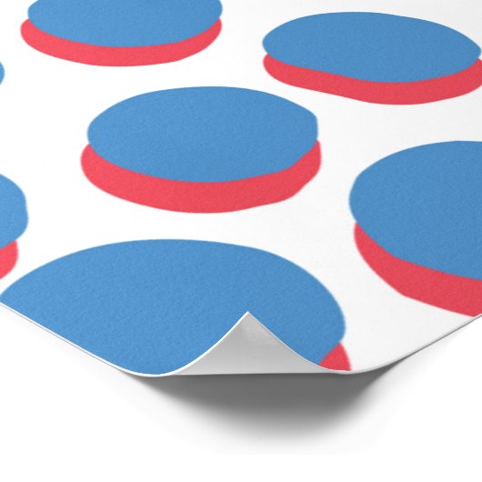 funky retro naadloos patroon. Naadloze vin Poster (Hoek)