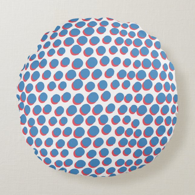 Funky Retro Neon:  naadloos Rond Kussen (Voorkant)