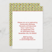 Funky Retro Olijf Kralen Aangepaste Kleuren Patroo Kaart (Voorkant / Achterkant)