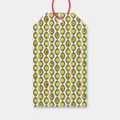 Funky Retro Olive Bead Custom Colours Patroon Cadeaulabel (Achterkant)