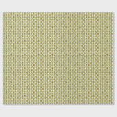 Funky Retro Olive Bead Custom Colours Patroon Cadeaupapier (Vlak)