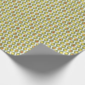 Funky Retro Olive Bead Custom Colours Patroon Cadeaupapier (Hoek)