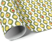 Funky Retro Olive Bead Custom Colours Patroon Cadeaupapier (Rol Hoek)