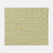 Funky Retro Olive Bead Custom Colours Patroon Fleece Deken (Voorkant (Horizontaal))