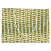 Funky Retro Olive Bead Custom Colours Patroon Groot Cadeauzakje (Achterkant)