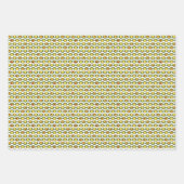 Funky Retro Olive Bead Custom Colours Patroon Inpakpapier Vel (Voorkant 2)