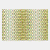 Funky Retro Olive Bead Custom Colours Patroon Inpakpapier Vel (Voorkant)