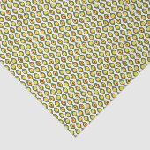 Funky Retro Olive Bead Custom Colours Patroon Tissuepapier (Detail)